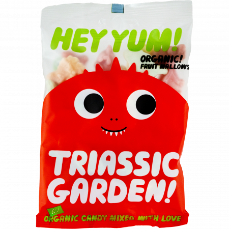 Hey Yum! Triassic Garden! Organic Fruit Mallows, 100-g-Beutel