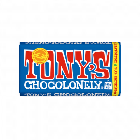 Tony's Chocolonely 70% Zartbitterschokolade, 180-g-Tafel