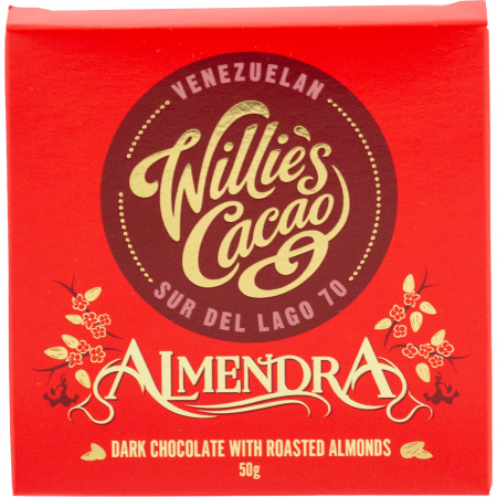 Willie's Cacao Tafel Almendra, 50-g-Tafel