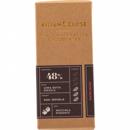 Kilian & Close 48 % Nocciola Piemonte, 80-g-Tafel