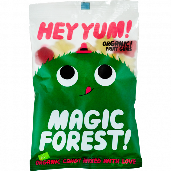 Hey Yum! Magic Forest! Organic Fruit Gums, 100-g-Beutel Hey Yum! Magic Forest! Organic Fruit Gums, 100-g-Beutel