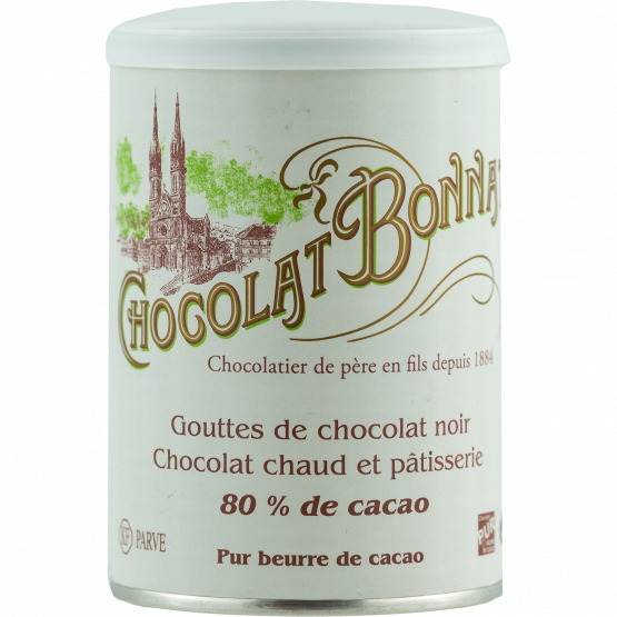 Bonnat Gouttes de chocolat noir 80 % de cacao, 250-g-Dose