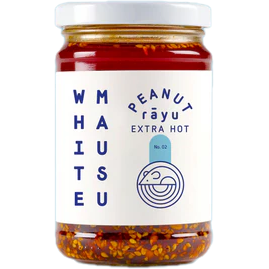 White Mausu Peanut Rayu extra Hot, 240-g-Glas White Mausu Peanut Rayu extra Hot, 240-g-Glas