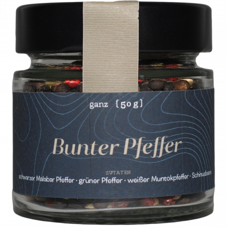Gewürzmühle Rosenheim Bunter Pfeffer, 50-g-Glas