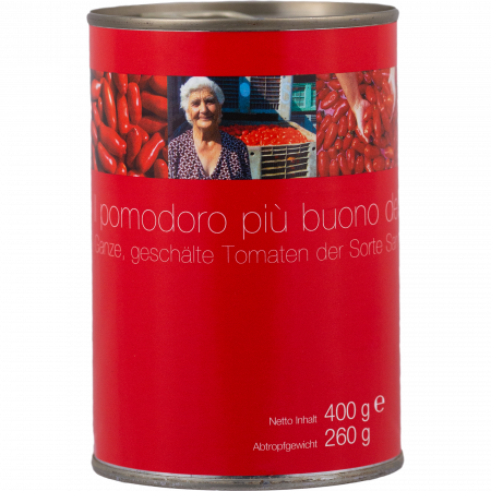 il Pomodoro più buono Ganze, geschälte San Marzano Tomaten im eigenen Saft, 400-g-Dose il Pomodoro più buono Ganze, geschälte San Marzano Tomaten im eigenen Saft, 400-g-Dose