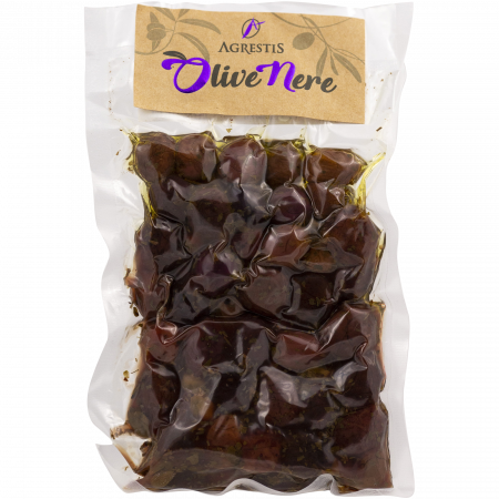 Agrestis - Black olives pickled with capers, 300-g-bag