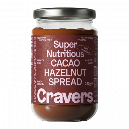 Cravers Cacao Hazelnut Spread, 250-g-Glas
