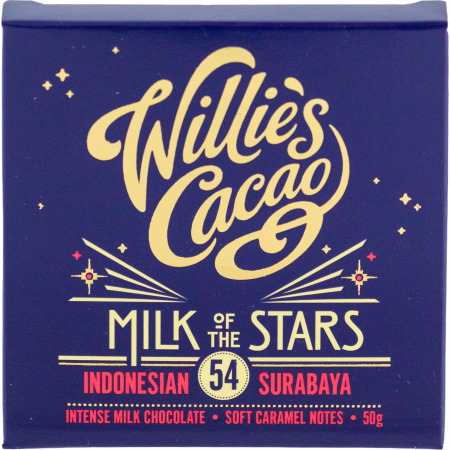 Willie's Cacao Milk of the Stars, 54 Indonesian Surabaya, 50-g-Tafel