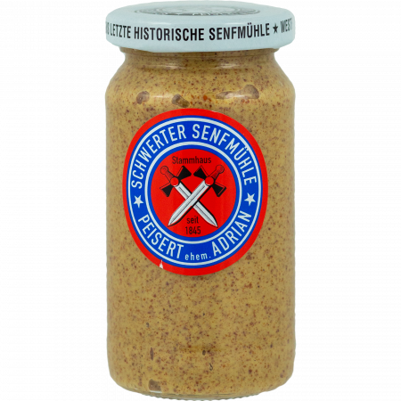 Schwerter Senfmhle Scharfer Senf, 185-ml-Glas