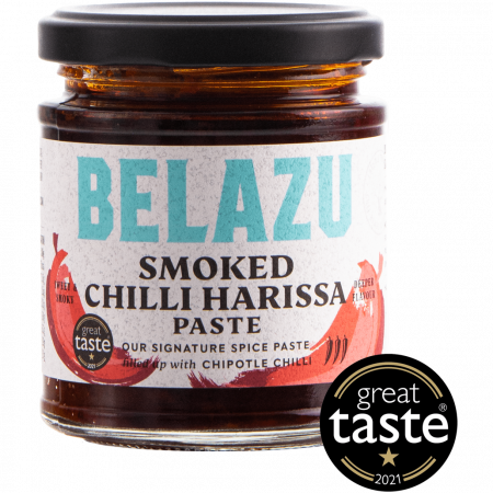 Belazu Smoked Chilli Harissa Paste, 170-g-Glas Belazu Smoked Chilli Harissa Paste, 170-g-Glas
