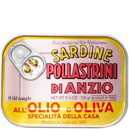 Pollastrini Sardine all' Olio d'Oliva, 106-ml-Dose 100-g-Dose