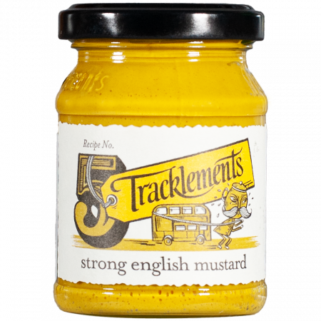 Tracklements Strong english mustard, 140-g-Glas