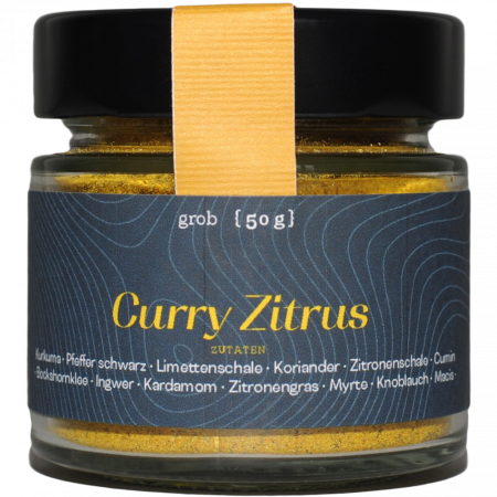 Gewrzmhle Rosenheim Curry Zitrus, 50-g-Glas