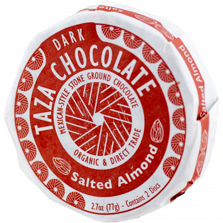 Taza Salted Almond, 50 % cocoa, 77-g-Scheibe (50%) DARK