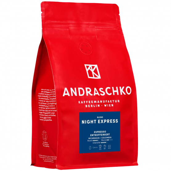Andraschko Night Express - Espresso, 500-g-Beutel Espresso koffeinfrei