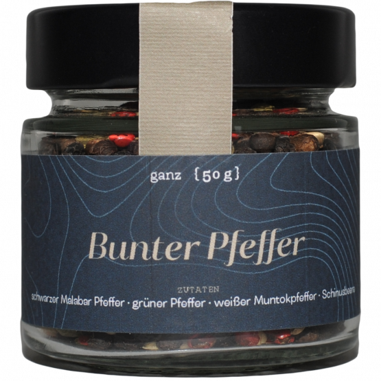 Goldhahn und Sampson Bunter Pfeffer, 50-g-Glas