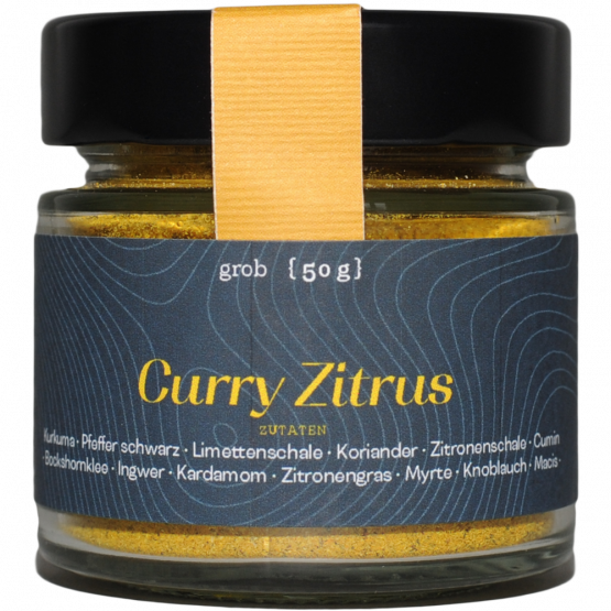 Goldhahn und Sampson Curry Zitrus, 50-g-Glas