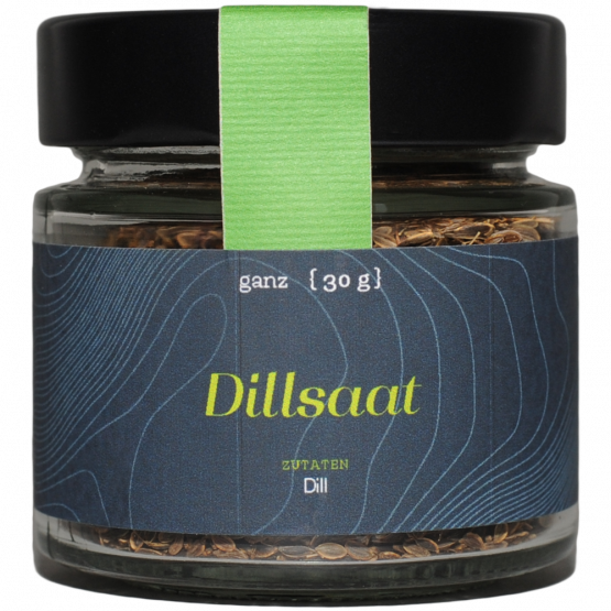 Goldhahn und Sampson Dillsaat, 30-g-Glas