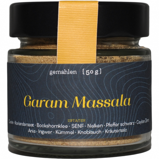 Goldhahn und Sampson Garam Massala, 50-g-Glas