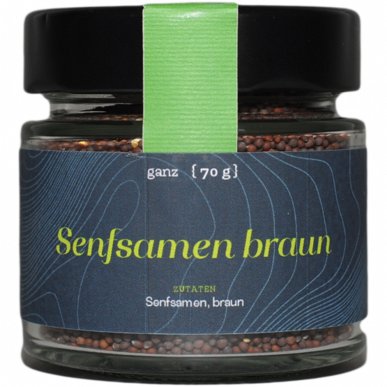 Goldhahn und Sampson Senfsamen braun, 70-g-Glas