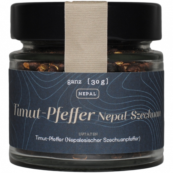 Goldhahn und Sampson Timut-Pfeffer (Nepal-Szechuan), 30-g-Glas