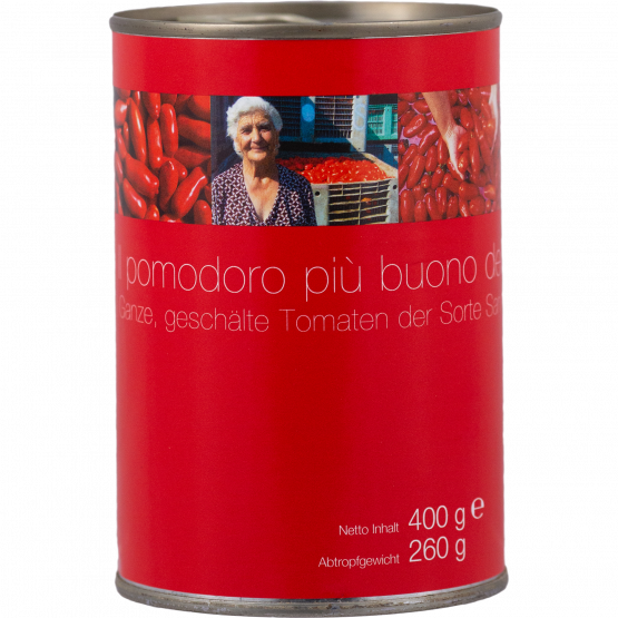 il Pomodoro pi� buono Ganze, gesch�lte San Marzano Tomaten, 400-g-Dose