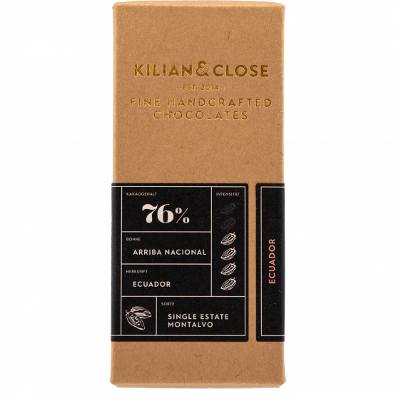 Kilian & Close 76 % Equador Single Estate Montalvo, 80-g-Tafel
