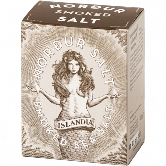 Nordur Salt Arctic Sea Salt Flakes Rauchsalz, 100-g-Schachtel