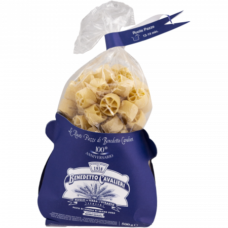 Benedetto Cavalieri Pasta di Semola di Grano Duro RUOTE PAZZE, 500-g-Packung