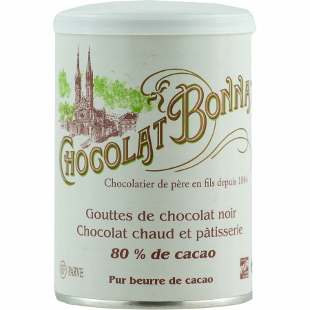 Bonnat Gouttes de chocolat noir 80 % de cacao, 250-g-Dose