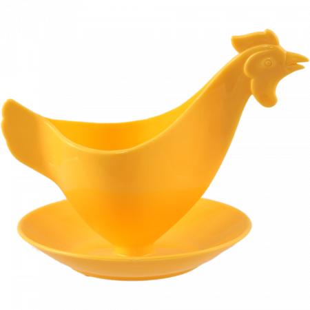 Eierbecher "Huhn" pastell-gelb - Sonja Plastic