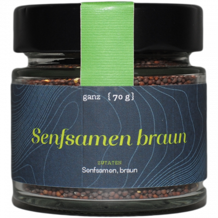 Goldhahn und Sampson Braune Senfsamen, 70-g-Glas