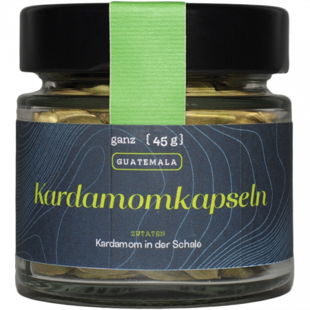 Goldhahn und Sampson Kardamomkapseln, 45-g-Glas