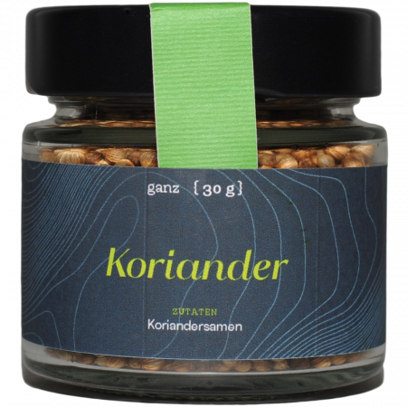 Goldhahn und Sampson Koriander, 30-g-Glas