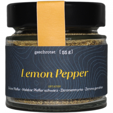 Goldhahn und Sampson Lemon Pepper, 55-g-Glas