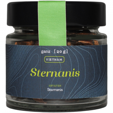 Goldhahn und Sampson Sternanis, 20-g-Glas