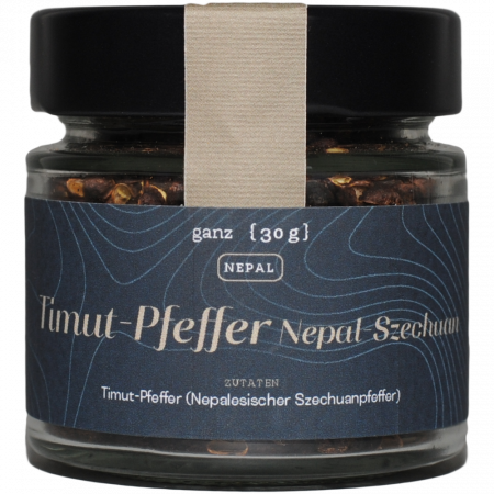 Goldhahn und Sampson Timut-Pfeffer (Nepal-Szechuan), 30-g-Glas