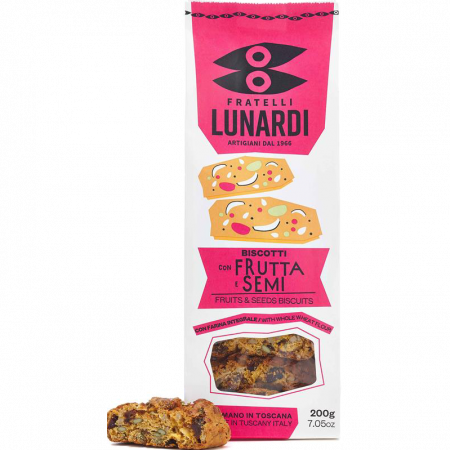 Lunardi Biscotti con frutta e semi, 200-g-Beutel