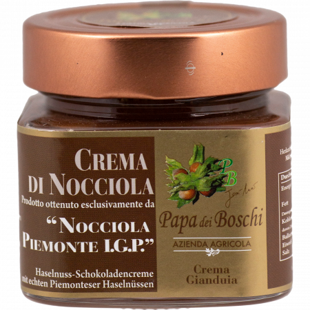 Papa dei Boschi Crema Gianduia di Nocciola Piemonte I.G.P., 250-g-Glas