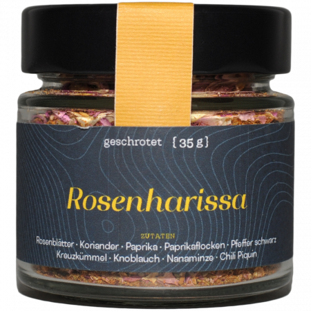 Rosenharissa 35 Glas Goldhahn und Sampson