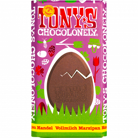 Tony's Chocolonely Vollmilchschokolade Marzipan Mandel, 180-g-Tafel