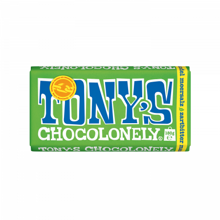 Tony's Chocolonely Zartbitterschokolade 51% Mandel Meersalz, 180-g-Tafel
