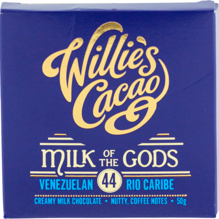 Willie's Cacao Milk of the Gods, Rio Caribe 44, 50-g-Tafel Sublime Single Estate Milk Chokolate